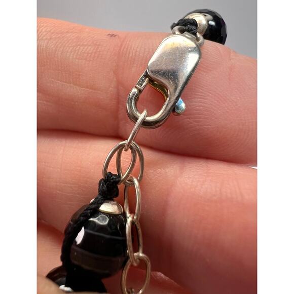 NEW Botswana agate necklace with sterling silver clasp - Picture 5 of 16